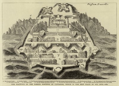 The Platform of the Famous Fortress of Candahar, Which is the Best Place in All Asia, 1660 by English School